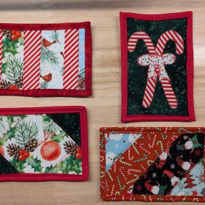 Holiday Quilted Fabric Postcard Set
