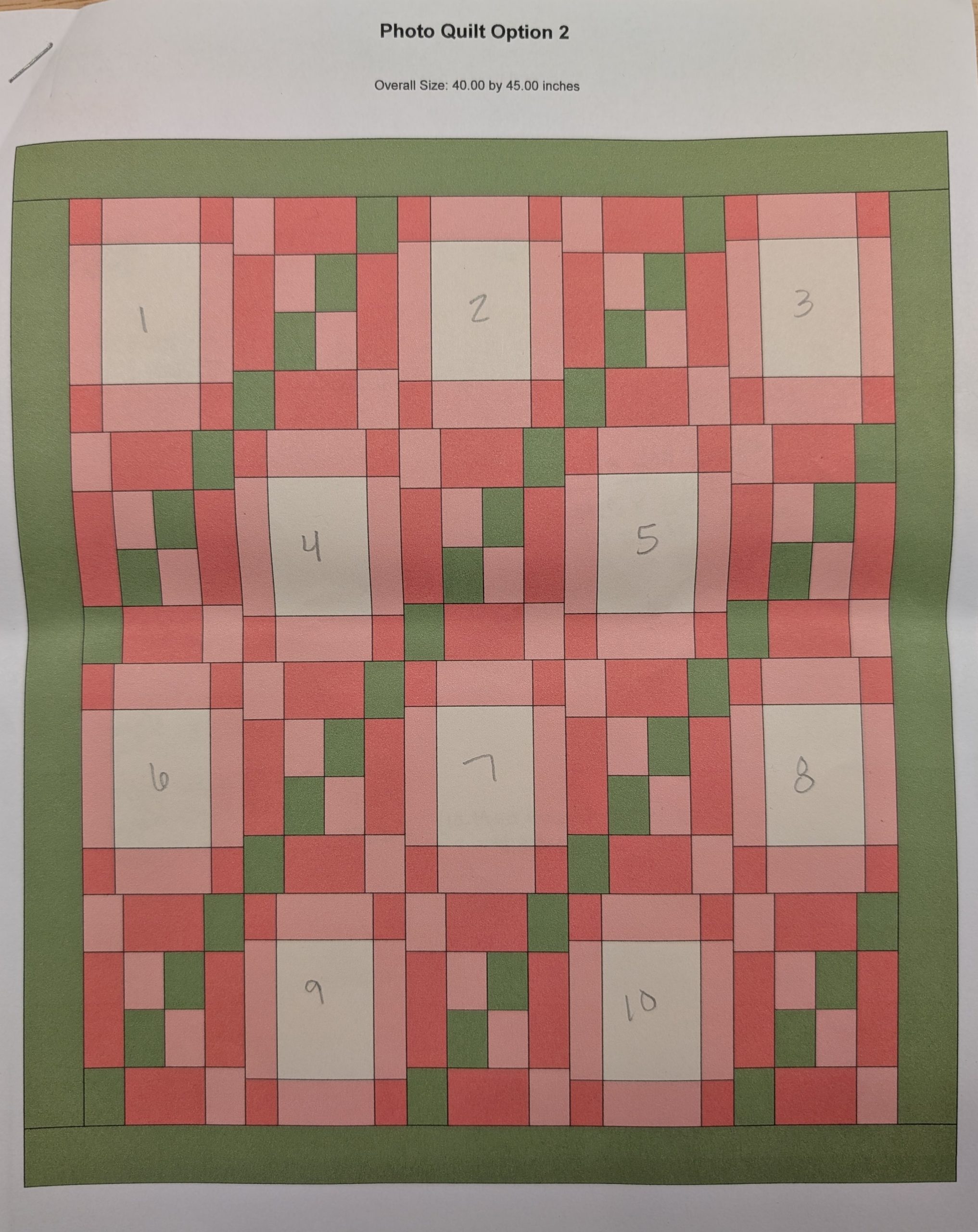 Custom Photo Quilt Option 2