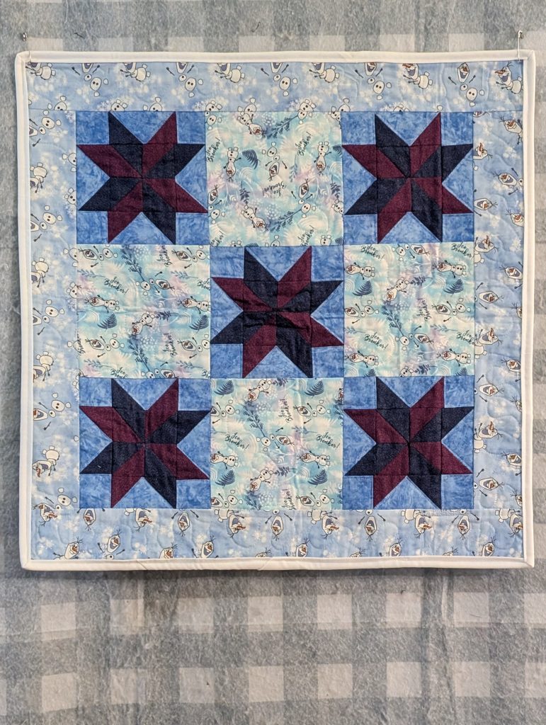 #Olaf Stars Mini Quilt